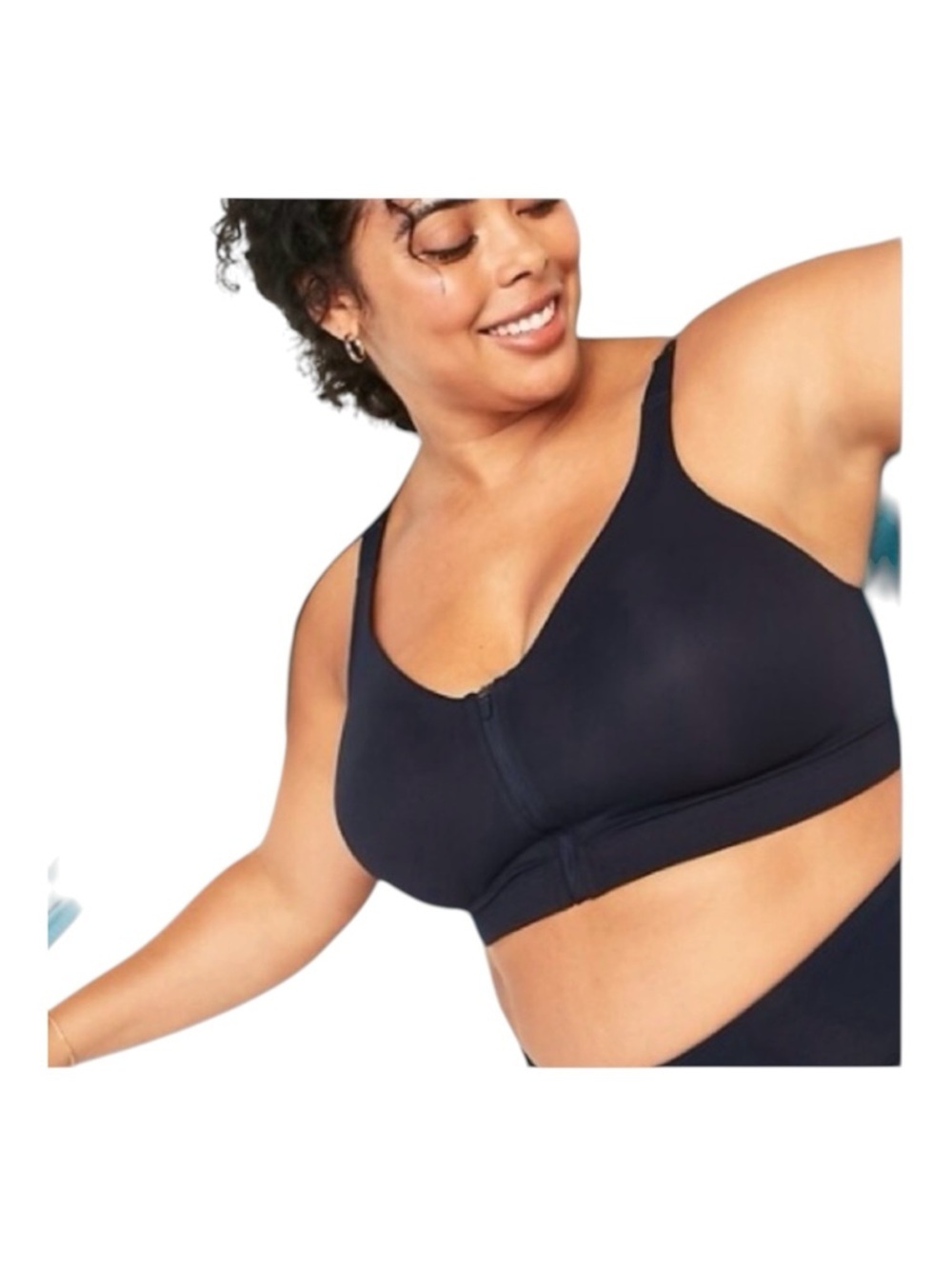 Old Navy Zip-Front Sports Bra Navy
